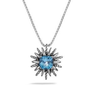 David Yurman Starburst Necklace with Blue Topaz